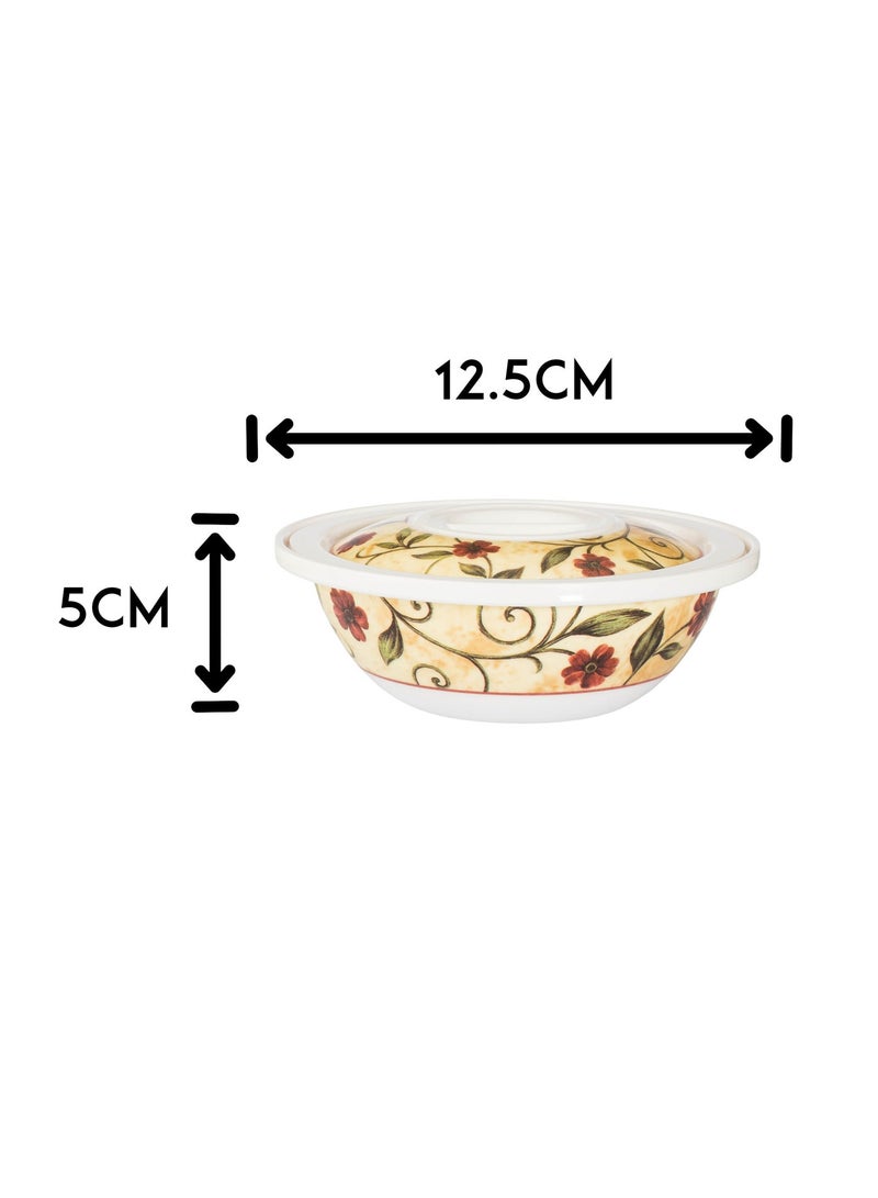 دانيا تمريات ميلامين بنقشة ورد جوري مقاس 12.5 سم 6 قطعة - Image 4