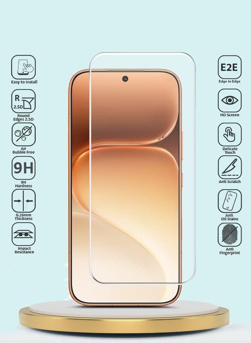 GMAX [2 PACK] Honor 600 5G 2026 / Honor 600 Pro 5G 2026 GMAX Premium Series Curved Edges 9H 2.5D Tempered Glass Screen Protector - Clear - Image 2