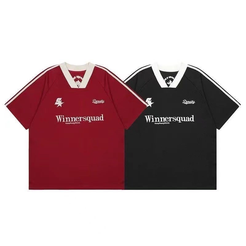 American Style Oversize Men's V-Neck Short-Sleeved T-Shirt – Casual Summer Fashion - Image 2