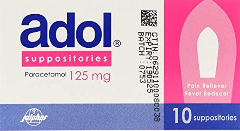 adol® 125mg - Suppository - 10's (5's Blister x 2)