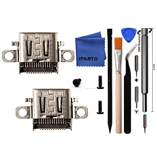 iParto 2 Pack Replacement Type C Port for Nintendo Switch OLED USB C Charging Port Charger Socket Connector Repalcement Repair Kit Accessories for NS OLED - Image 1