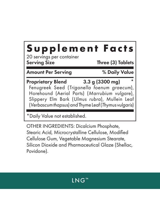 MICHAEL'S Health Naturopathic Programs LNG - 60 Vegetarian Tablets - Herbs for Lung and Respiratory Support - Kosher - 20 Servings - Image 2