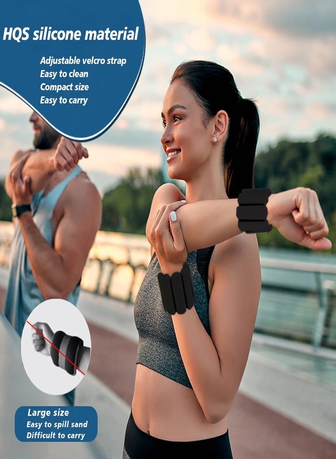 SDATEKIT 1lb Ankle & Wrist Weights for Women - Set of 2 (Total 2lbs) Adjustable Silicone Fitness Bracelets for Yoga/Pilates/PT, Low-Impact Walking & All-Day Wear, Bala-Style Slip-Free Design with - Image 3