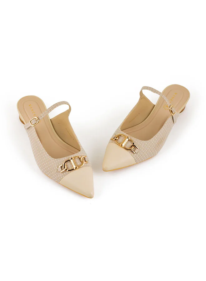 Vincci Women Pointed Toe Mid Heel Sandals