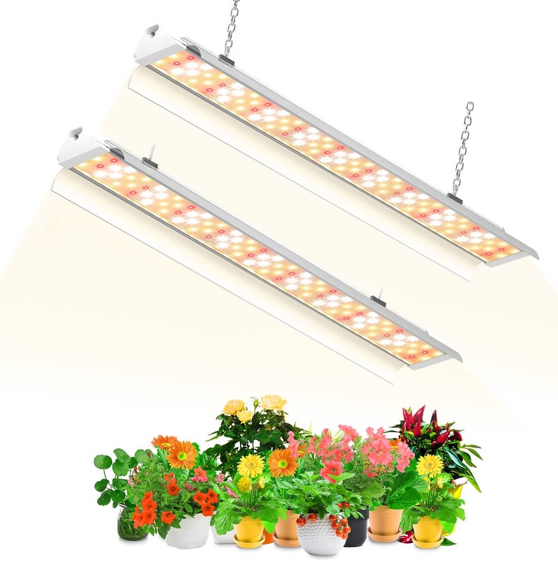 SZHLUX Grow Light 4FT 140W (2Ã—70W, 800W Equivalent) Super Bright Full Spectrum Sunlight Plant Light, LED Grow Light Strips, Linkable Growing Lamp for Indoor Plants - Image 1
