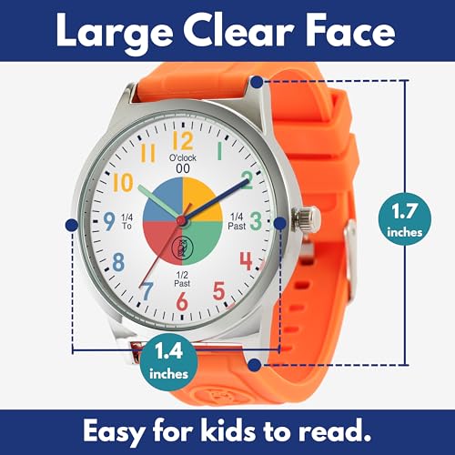 OWLCONIC Analog Kids Watch Bright Orange - Girls & Boys Watches Ages 7-12 - Kids Analog Watch - Telling Time Teaching Tool - Gift Watches for Girls and Boys - Image 3