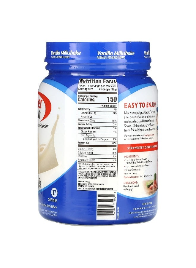 Premier Protein Premier Protein, 100% Whey Protein Powder, Vanilla Milkshake, 1 lb 7 oz (663 g)  - Image 2