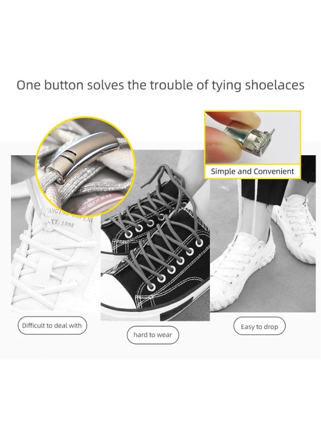 KISSUN 6Pcs Shoelaces Buckle Lock Metal Quick Magnetic No Tie Shoelaces Magnetic Shoe Strings for Kids Adults - Image 5