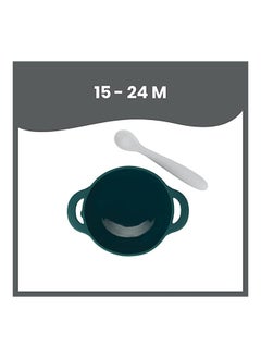 babymoov 2-Piece Silicone Bowl And Spoon Weaning Set In Blue, Soft Silicone Material, Non-Slip Base, Ergonomic Spoon Design, Microwave And Dishwasher Safe, Lightweight And Portable  - Image 3