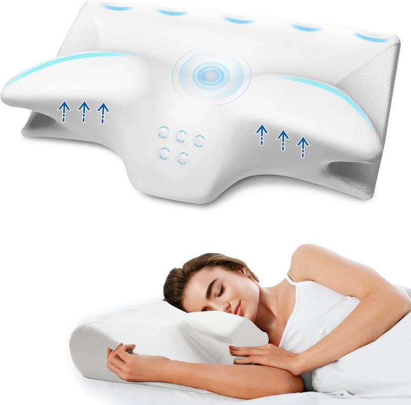 BEDCOOL Cervical Neck Pillow for Sleeping Ergonomic Pillow Contour Neck Support Memory Foam Pillows for Back, Side Sleeper Pillows - Image 1