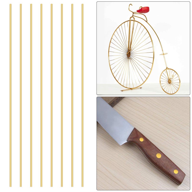 Comonc 15 PCS 2.5 mm/3/32 inch Solid Brass Rods Lathe Bar Stock Kit Brass Round Stock 2.5 mm/3/32 inch in Diameter 12 Inch in Length,C27400 - Image 5