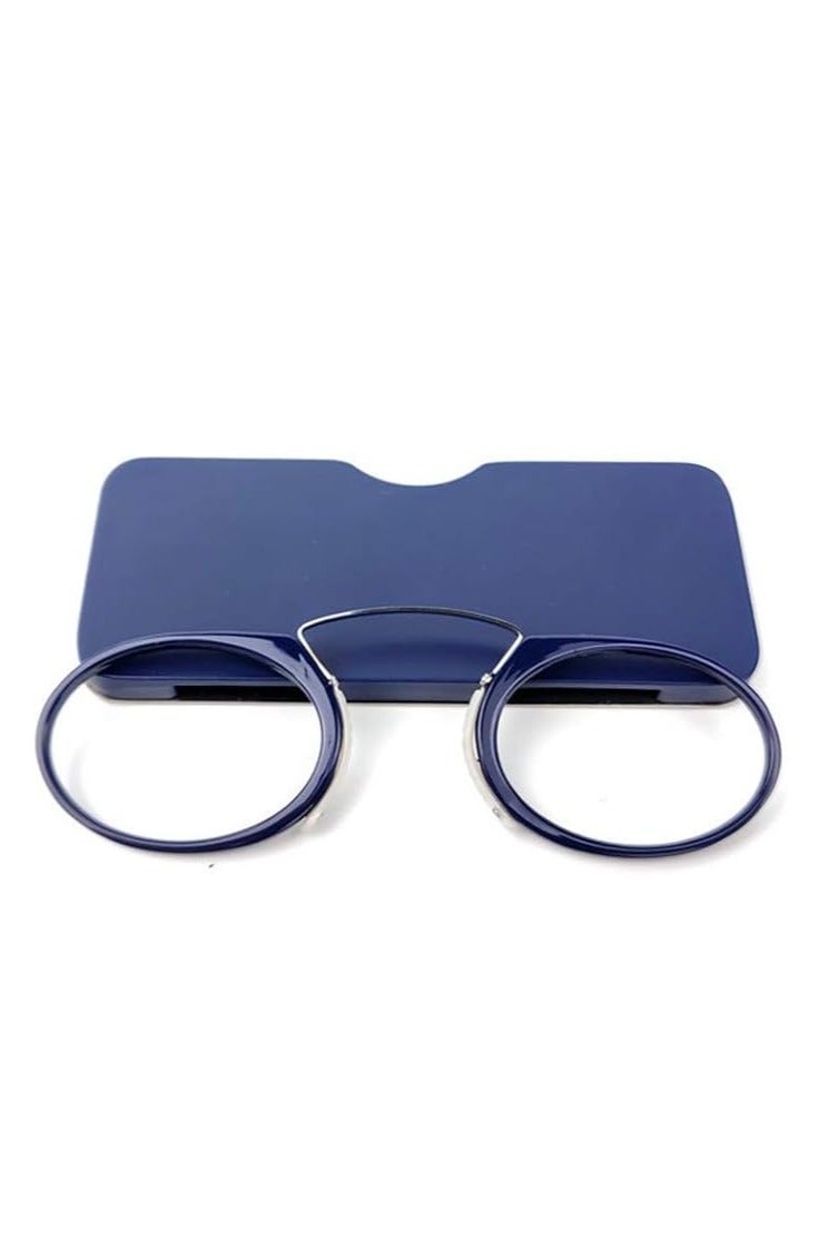 Find My Reader Armless Thin Reading Glasses - Clip on Nose Readers Mini Slim Lightweight for Men Women (BLUE, 350) - Image 2
