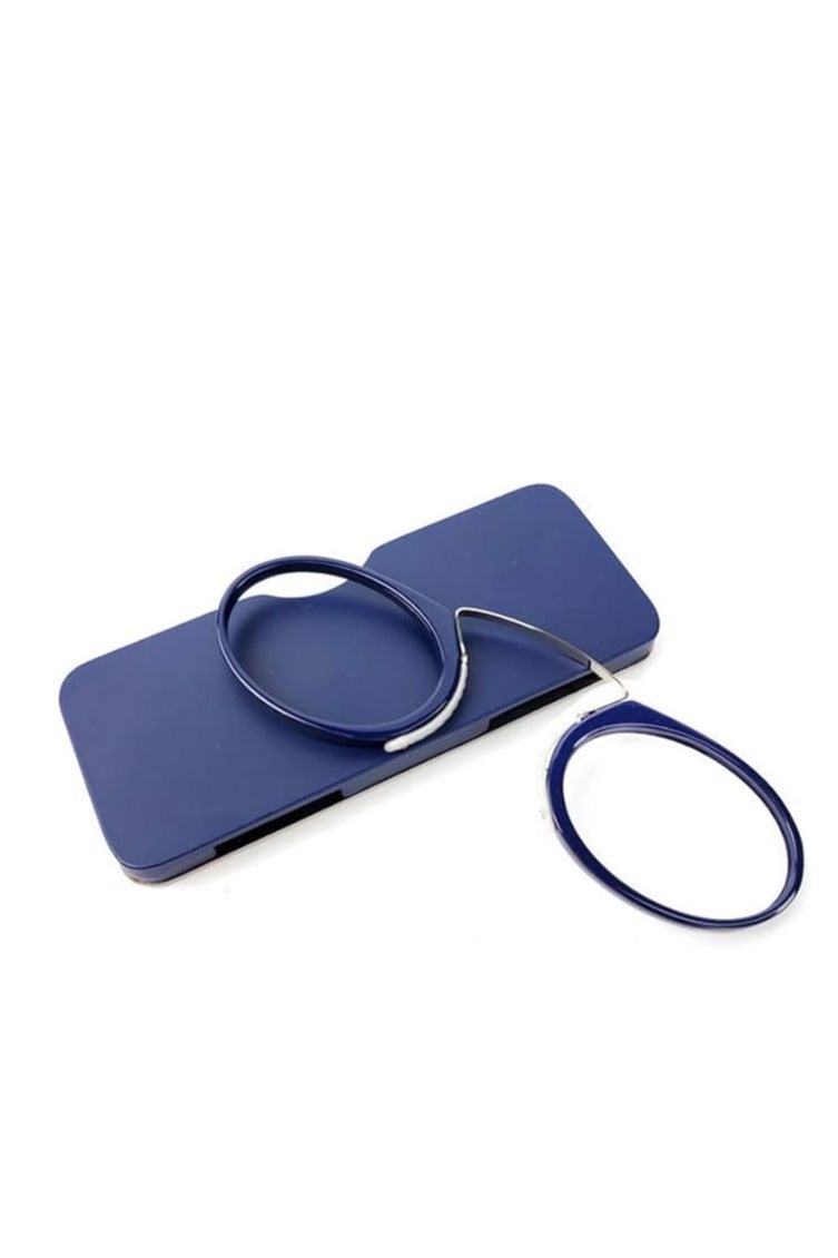 Find My Reader Armless Thin Reading Glasses - Clip on Nose Readers Mini Slim Lightweight for Men Women (BLUE, 350) - Image 3