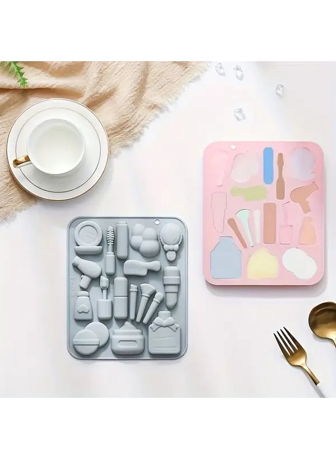 2pcs Pink Gray Silicone Molds Chocolate Candy Cake Baking Tool Suitable For Candies Desserts - Image 5