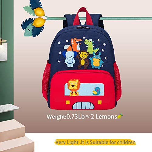 willikiva Cute Zoo Little 3d Backpack Kids Backpack for Boys and Girls Toddler Backpack Waterproof Preschool (Red) - Image 4