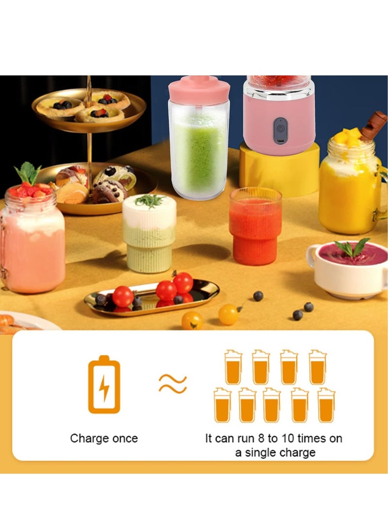 روییيس خلاط شخصي للمخفوقات والعصائر، خلاط محمول، عصارة فواكه قابلة للشحن عبر USB مع 6 شفرات، خلاطات محمولة للسفر الرياضي وفي الهواء الطلق، خلاط كهربائي صغير - Image 5