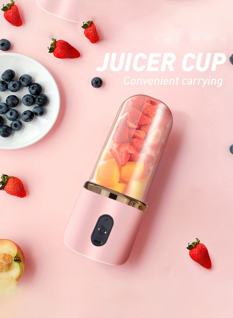 روییيس خلاط شخصي للمخفوقات والعصائر، خلاط محمول، عصارة فواكه قابلة للشحن عبر USB مع 6 شفرات، خلاطات محمولة للسفر الرياضي وفي الهواء الطلق، خلاط كهربائي صغير - Image 4