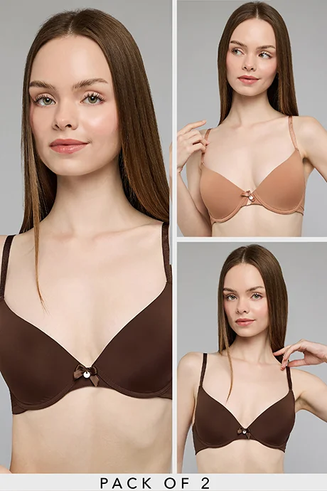 أر أند بي 2 Pack Underwired Plunge Bras