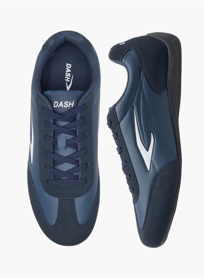 داش Men's Logo Detail Sneakers with Lace-Up Closure