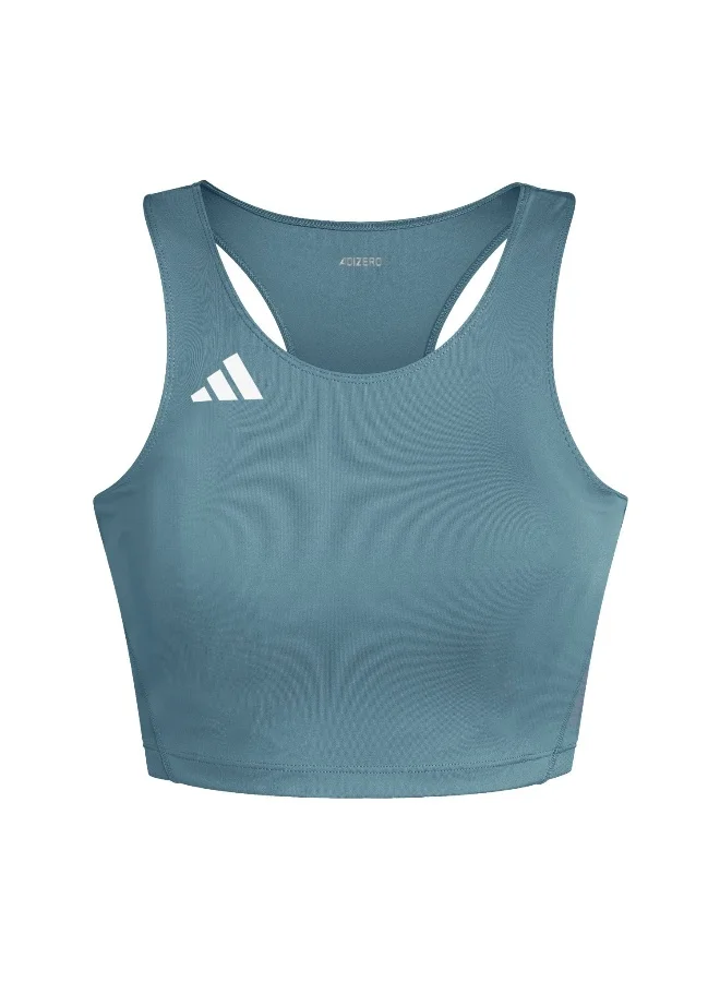 adidas Adidas Adizero E Crtop Green Crop Tops For Women