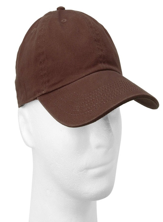 Falari Classic Baseball Cap Dad Hat 100% Cotton Soft Adjustable Size Dark Brown - Image 2