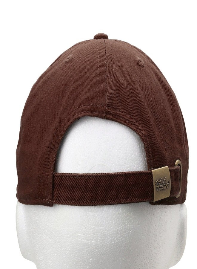 Falari Classic Baseball Cap Dad Hat 100% Cotton Soft Adjustable Size Dark Brown - Image 3