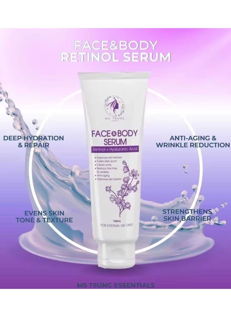 Ms Tsung Essentials FACE & BODY SERUM RETINOL + HYALURONIC ACID  - Image 2