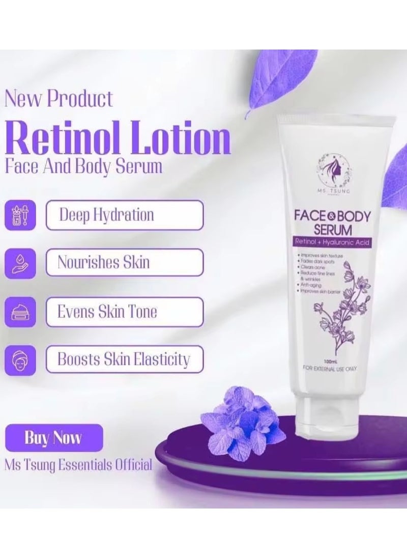 Ms Tsung Essentials FACE & BODY SERUM RETINOL + HYALURONIC ACID  - Image 3