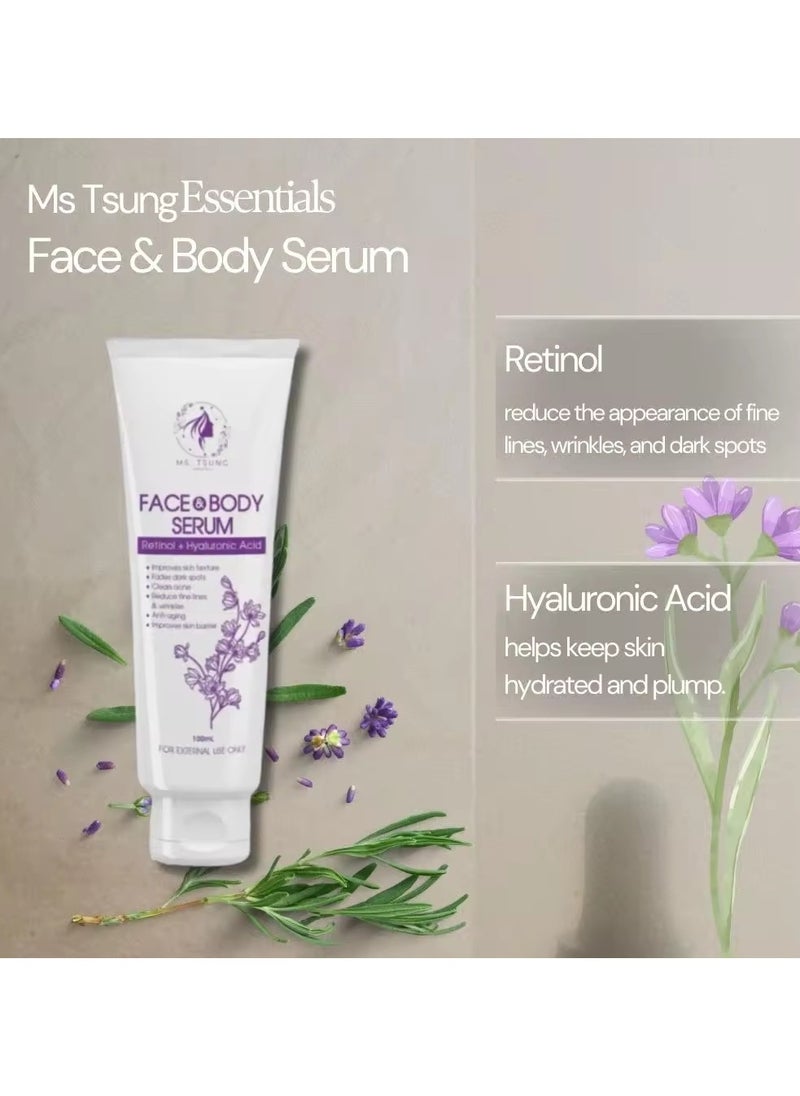 Ms Tsung Essentials FACE & BODY SERUM RETINOL + HYALURONIC ACID  - Image 5