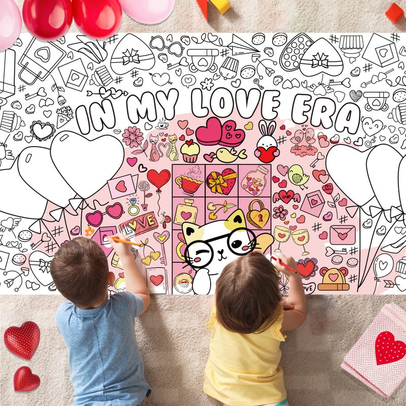 OHOME مفرش طاولة تلوين لعيد الحب من أوهوم - Image 1