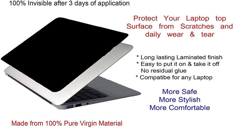 Saco أغطية لابتوب من الفينيل مقاس 15.6 بوصة متوافقة مع سلسلة HP Pavilion 15-cs، HP 15s 15s-du، 15s-ey، 15s-gr ملصق للابتوب مقاس 15.6 بوصة (حماية علوية) - أسود - Image 4