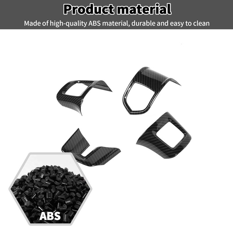 HTHE Carbon Fiber Steering Wheel Frame Bezel for Dodge - Image 5