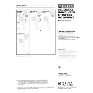 Delta Faucet Single-Spray Touch-Clean Hand Held Shower Head, Chrome 59462-B-PK - Image 2