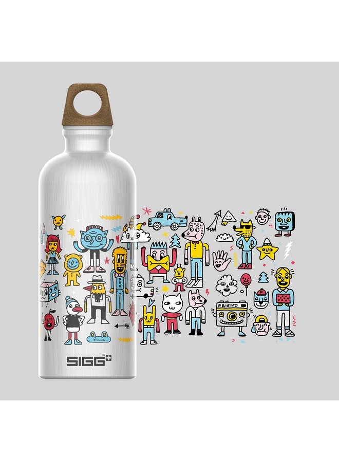 Sigg Aluminium Kids Water Bottle Traveller Myplanet Friends Suitable For Carbonated Beverages Leakproof Lightweight Bpa Free Climate Neutral Certified 20Oz - Image 4