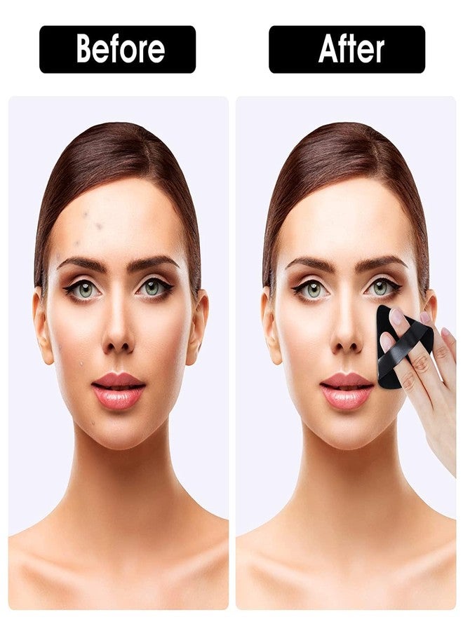 Ruby Face RubyFace Makeup Powder Puff Set - Triangle & Round Velvet Blending Puff for Loose & Compact Powder, Foundation & Setting - Soft Reusable Face Applicator for Smooth Finish (Pack of 4) - Image 4