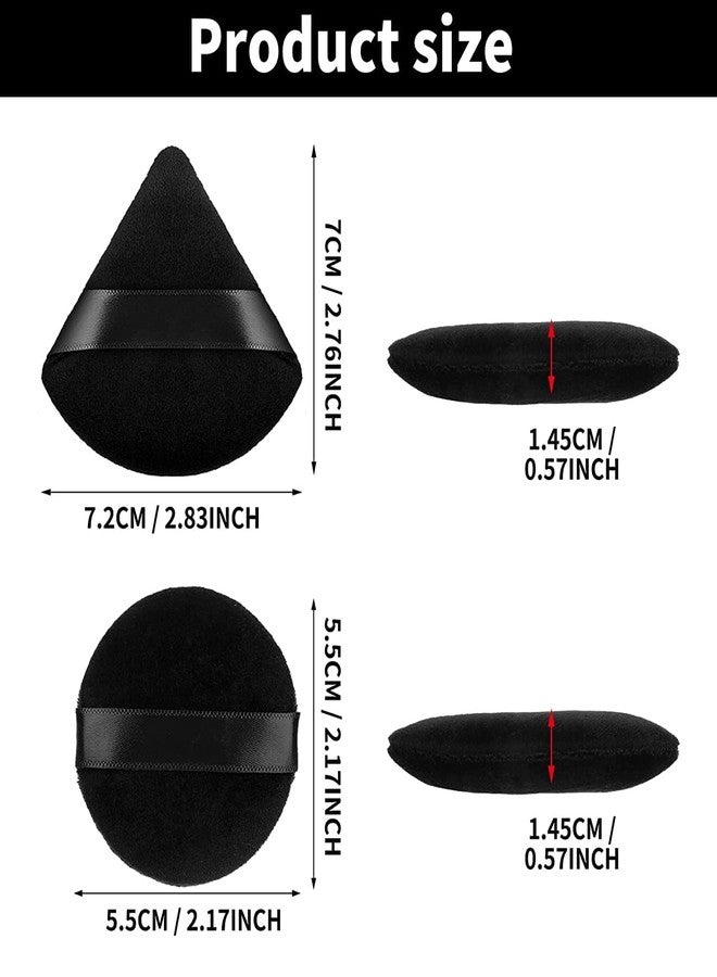 Ruby Face RubyFace Makeup Powder Puff Set - Triangle & Round Velvet Blending Puff for Loose & Compact Powder, Foundation & Setting - Soft Reusable Face Applicator for Smooth Finish (Pack of 4) - Image 3