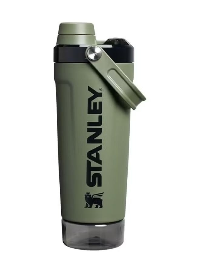 Activate Shaker Bottle 591ml Active Hydration – 18/8 Stainless Steel Insulated Protein Shaker with Integrated Storage Container, BPA Free, Leak Proof, Dishwasher Safe, Easy Carry Handle – Green