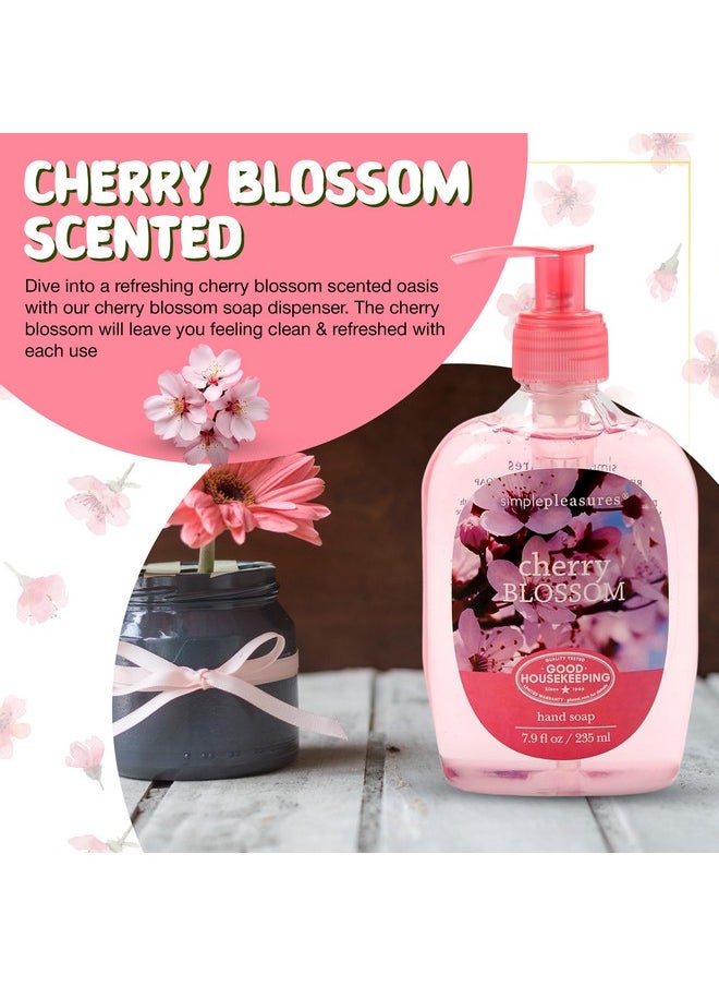 simple pleasures SIMPLE PLEASURES Premium Hand Soap Refills - Cherry Blossom Scent, 7.9 oz Bottle with Jumbo 59 oz Refill - Goodhousekeeping Seal Approved - Multiple Scents Available- Cherry Blossom Soap  - Image 2