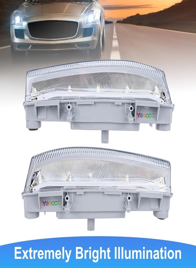 Yaeccc Pair of Fog Lamp LED Daytime Running Lamp Fog Light Compatible with 2007-2015 Mercedes Benz C Class W204 C250 C300 C350 E Class W212 E350 - Image 3