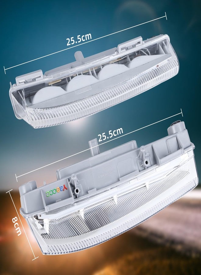 Yaeccc Pair of Fog Lamp LED Daytime Running Lamp Fog Light Compatible with 2007-2015 Mercedes Benz C Class W204 C250 C300 C350 E Class W212 E350 - Image 5