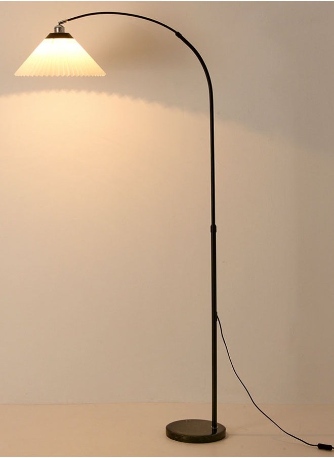 Pleated Floor Lamp Nordic Creative Retro Luxury Lamp for Living Room, Study, and Bedroom with 12W Remote Control and Bulb