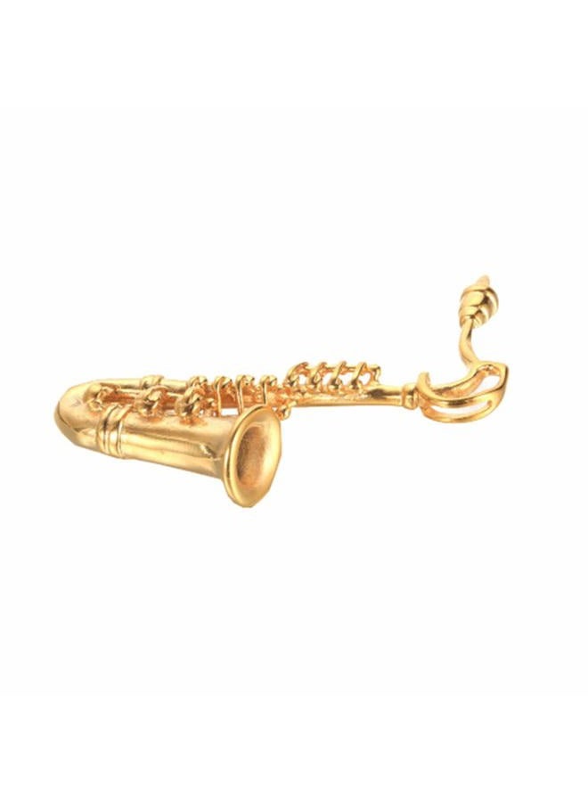 PAMTIER Unisex Stainless Steel Saxophone Musical Instruments Pendant Punk Necklace - Image 2