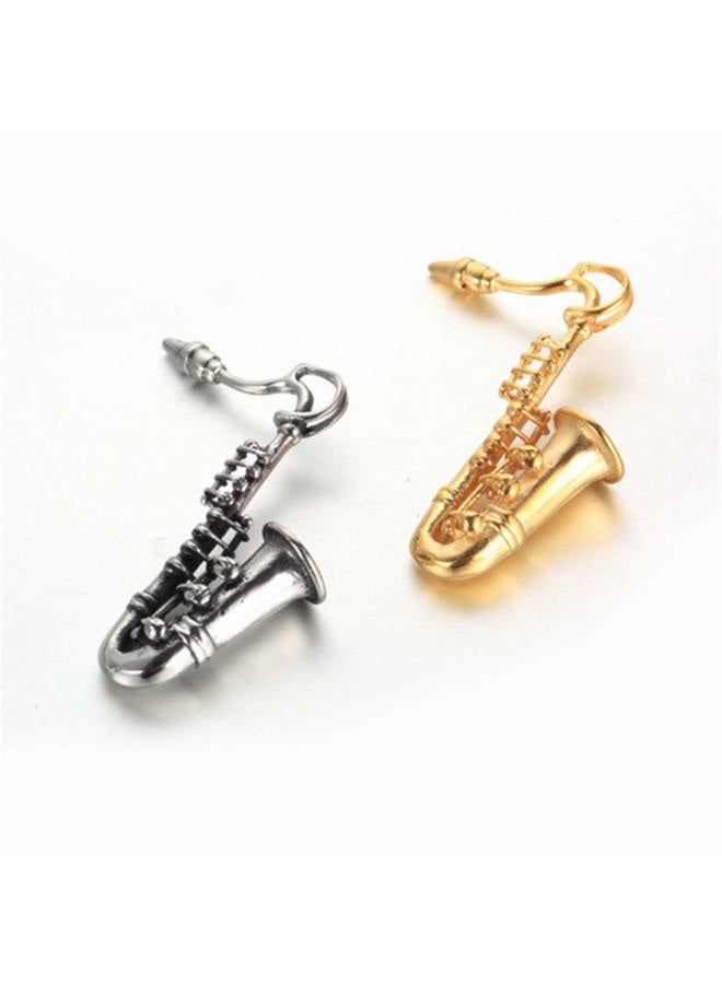 PAMTIER Unisex Stainless Steel Saxophone Musical Instruments Pendant Punk Necklace - Image 4