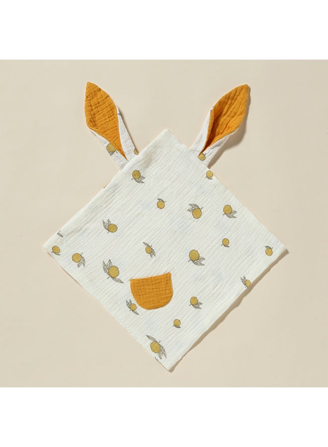 Baby Soothing Towel Doll Entrance Pure Cotton Bite Baby Pocket Sleeping Artifact Coax Sleep Pillow Square Towel Rabbit Ears-Color:Star Flower Stick - Image 5