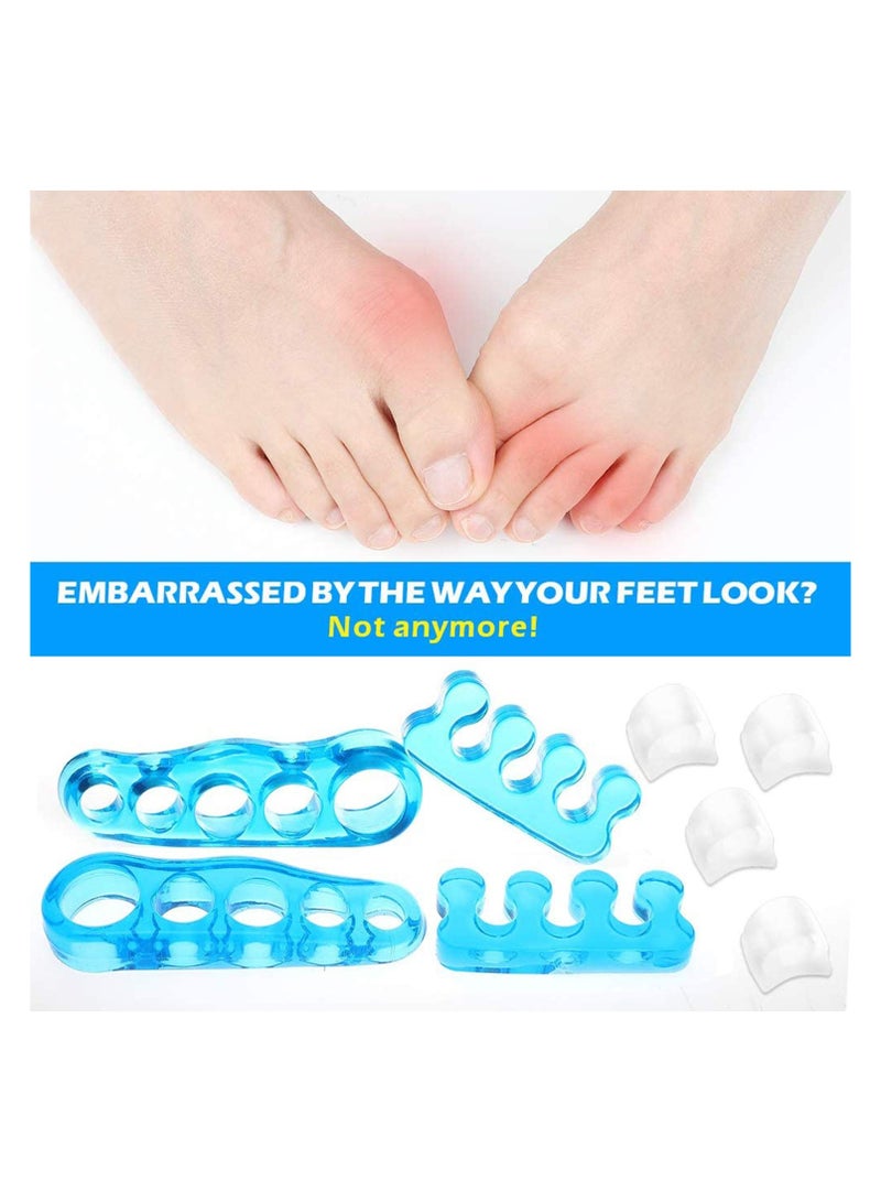 SYOSI Gel Toe Stretcher and Separator for Relaxing, 8 Pcs Bunion Relief, Hammer Toe and More for Women and Men Quickly Bunion Pain Relief Hallux Valgus Treatment Straighten Feet Alleviating Pain - Image 2