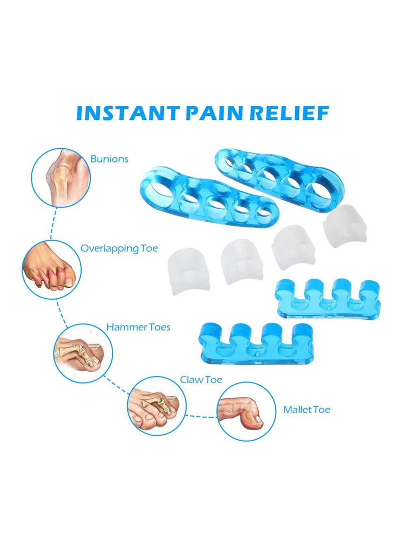 SYOSI Gel Toe Stretcher and Separator for Relaxing, 8 Pcs Bunion Relief, Hammer Toe and More for Women and Men Quickly Bunion Pain Relief Hallux Valgus Treatment Straighten Feet Alleviating Pain - Image 4