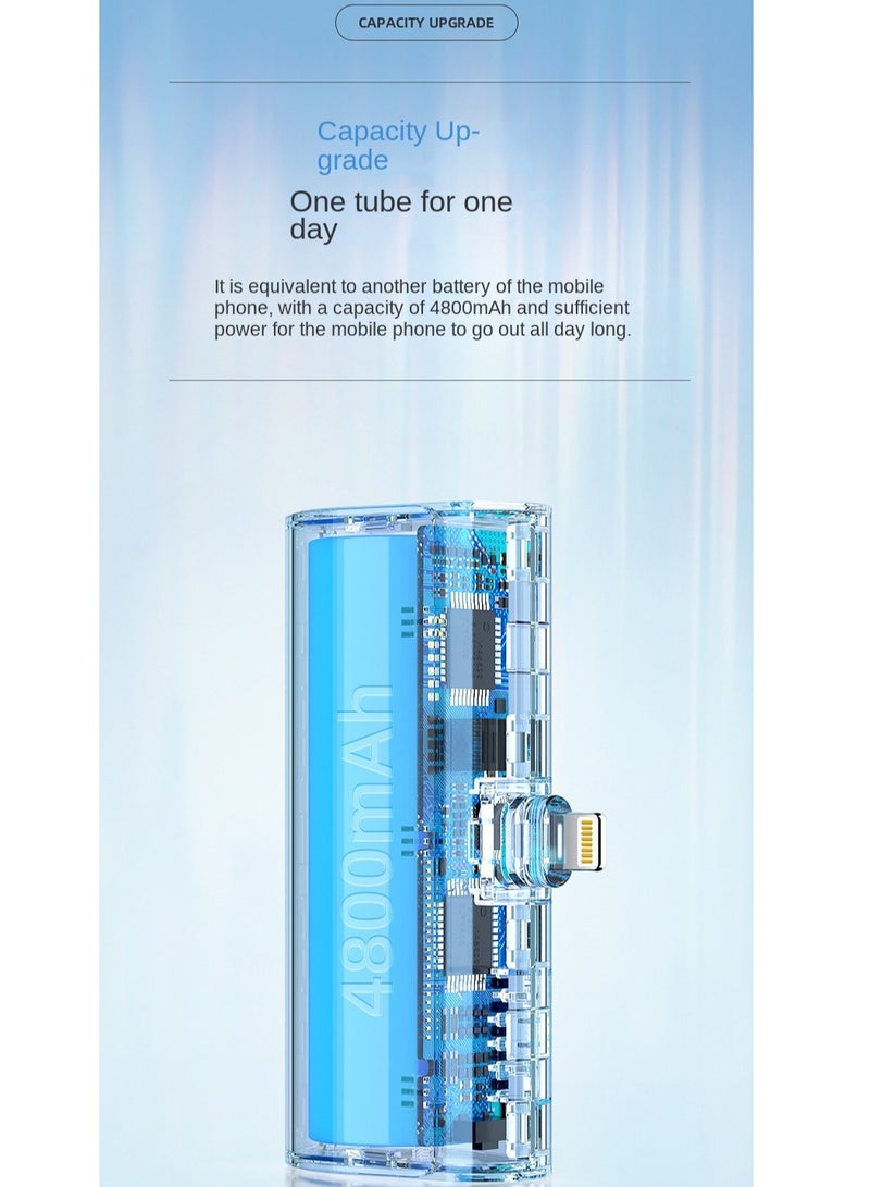 روك شاحن بطارية محمول 4800mAh من تشارماست، 20 واط بي دي، شحن سريع، متوافق مع ايفون 13/13 برو/13 برو ماكس/12/12 برو/12 برو ماكس/11 برو/XR/X/8/7/6/بلس وغيرها (أسود) - Image 4