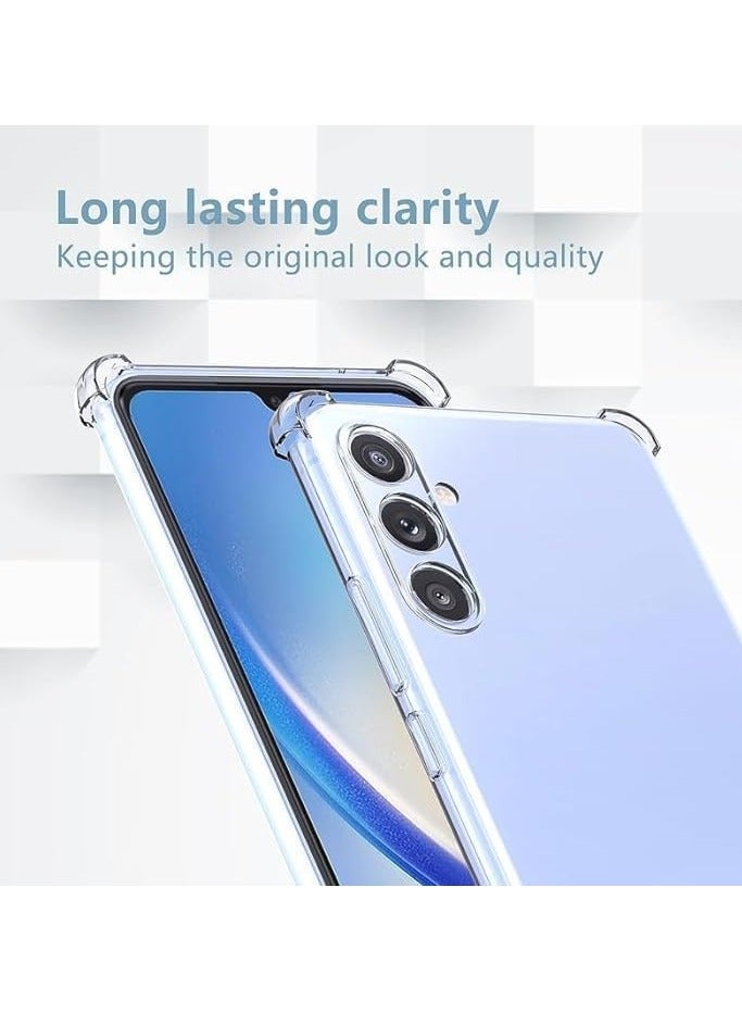 Denx Clear Case Cover For Samsung Galaxy A16, Shockproof, flexible TPU, Bumper Cover Transparent Anti scratch TPU, Full Camera Protection, Designed For Samsung Galaxy A16 - Image 2