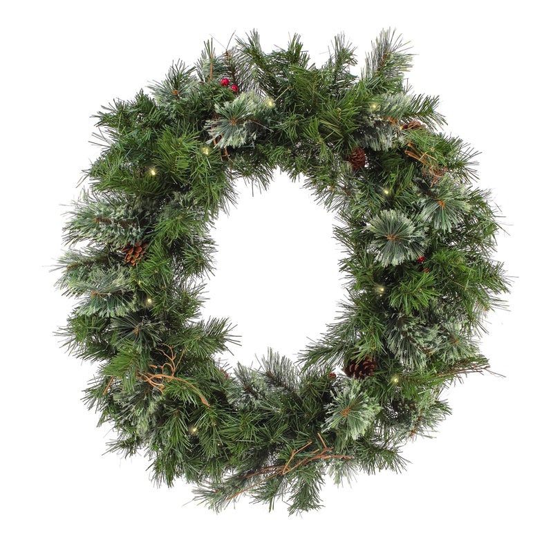 National Tree Company National Tree Company 30 Glistening Pine Wreath with LED Lights