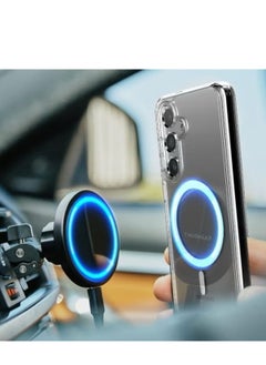 Magnetic Samsung Galaxy S25 Ultra, Magnetic Case, Compatible with MagSafe Wireless Charging, Anti-Scratch Bumper Cover (Clear), TPU - PC  - Image 3